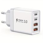 IHABOR 40W Chargeur Rapide USB C,4-Ports Chargeur USB Multiple avec PD et QC3.0, USBC Prise Adaptateur Secteur Compatible avec iPhone ect