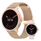 CHRONUS Montre connectée HK85 1,43" avec appels Bluetooth et arrière-plan personnalisable (or rose)