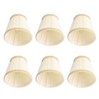 Hililand clip sur abat-jour ampoule 6 pièces petit abat-jour Clip sur tambour abat-jour tissu pour lustre bougie ampoules