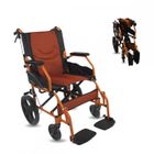 MOBICLINIC SPANISH LEADING COMPANY SINCE 1985 Fauteuil roulant pliable Mobiclinic Pirámide Siège 41 cm Système de freinage Dossier et repose-pieds pliants Orange