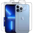 NOVAGO Compatible iPhone 13 Pro - pack de3 Films de protection verre trempé pour écran , dos et caméra