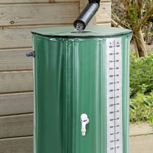 COLLECTEUR EAU - CUVE  Récupérateur d'eau de pluie pliable FAZIANGO - 380L - Vert - PVC