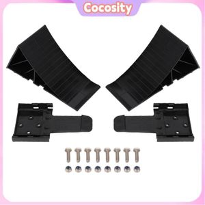 Lot De 2 Cales De Roue Pour Remorque Et Voiture - Noires Avec Poignée Et Support