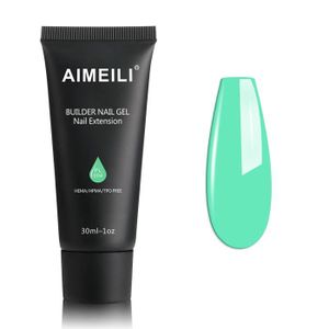 GEL UV ONGLES AIMEILI Faux Ongles Quick Building Gel Vert 30ml Soak Off UV LED Nail Extension Builder Gel Vernis à Ongles Conseils-004