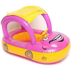 SUPPORT BAIGNOIRE Piscine pour bébé avec une verrière supérieure, bateau flottant upf 50+, forme de voiture Baby nageur gonflable avec des sièges