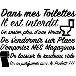 Déco humour : Sticker mural La prière des toilettes - 8,90 €