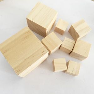 10/20/25mm en bois carrés blocs mini cubes Embellissement pour enfants Craft Nouveau IK