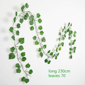 FLEUR ARTIFICIELLE Plantes - Composition florale,Feuilles de lierre artificielles suspendues en soie verte,1 pièce,230cm,plantes de - Grape leaves[D]
