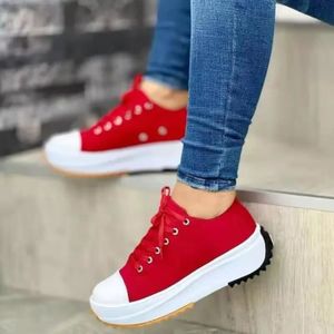 BASKET Baskets pour femmes - REMYCOO - jiushengti™ - Rouge - Chaussures à plateforme décontractées