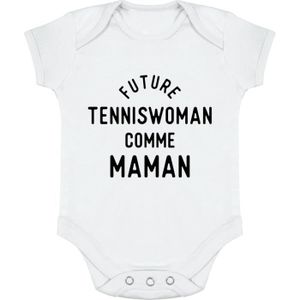 BODY body bébé | Cadeau imprimé en France | 100% coton | Future tenniswoman comme maman