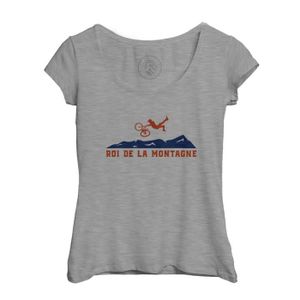 MAILLOT DE CYCLISME T-shirt Femme - Fabulous - Col Echancré - Gris - Vélo France Cyclisme VTT