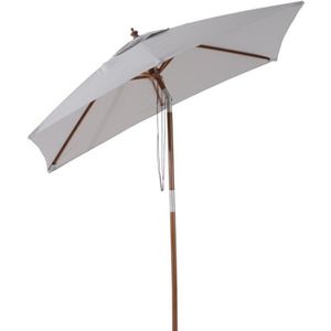 PARASOL Parasol rectangulaire inclinable bois polyester ha