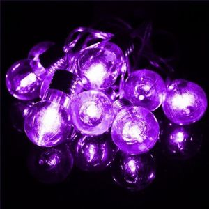 GUIRLANDE DE NOËL Ywei 1.5m 10 LED Guirland Ampoule Fée Edison Bulb Mariage Noël Party AA Pile Violet