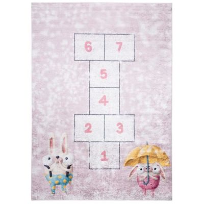 FODELIUY Tapis Marelle, Tapis Marelle Chambre Fille GarçOn, Tapis Jeux  Enfant Marelle, Tapis Jeu Marelle