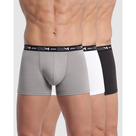 DIM Lot de 3 Boxers Coton Stretch Homme Cdiscount Pr t Porter