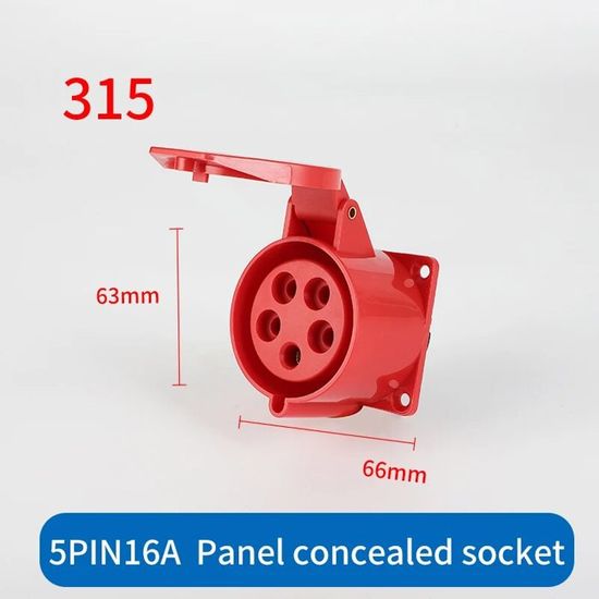 Prise Industrielle étanche 4P 16A IP44 - Connecteur 4 Cores Pour Usage Extérieur