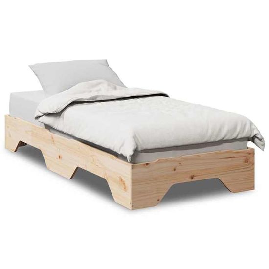 Lit Simple Adulte Cadre De Lit SOLOMON Empilable 90x200 Cm Bois lit-simple-adulte-cadre-de-lit-solomon-empilable-90x200-cm-bois