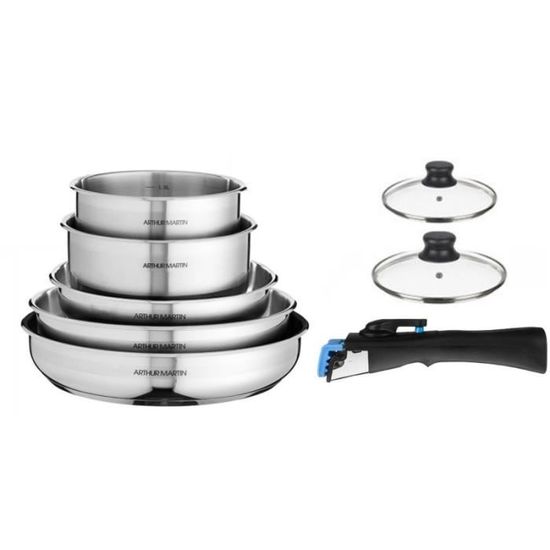 Batterie De Cuisine Arthur Martin 8 Pieces Inox 5542