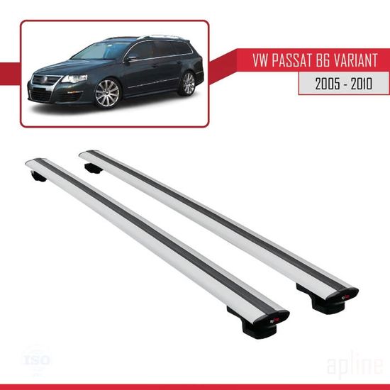 Compatible avec Volkswagen Passat (B6) VARIANT 2005-2010 Barres de Toit BASIC Modèle Railing Porte-Bagages de voiture GRIS