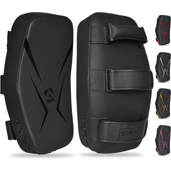 DEWEL Lot de Bouclier de Frappe en Cuir PU avec 1 Paire de Pattes d'ours Boxe, 1 Coussin de Frappe et 1 Coussinet de Taekwondo pour MMA Entraînement, Arts Martiaux, Taekwondo, Sports DEWEL Lot de Bouclier de Frappe en Cuir PU avec 1 Paire de Pattes d'ours Boxe, 1 Coussin de Frappe et 1 Coussinet de Taekwondo pour MMA Entraînement, Arts Martiaux, Taekwondo, Sports