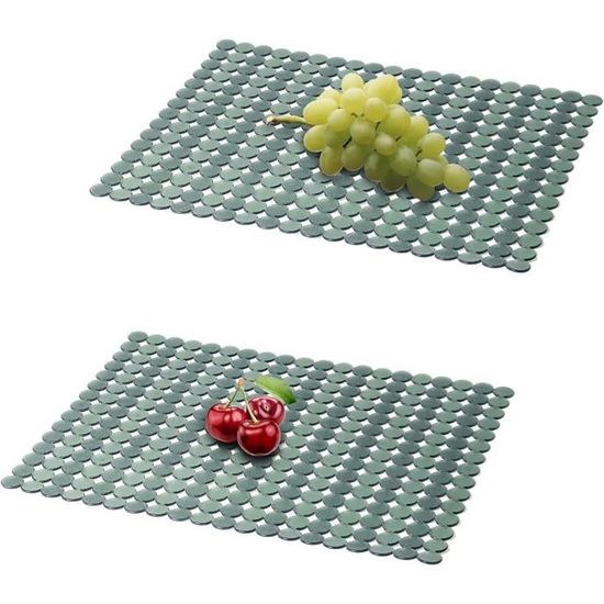Xafrstyu Lot de 2 Tapis Evier Cuisine, Protege Evier Cuisine Tapis évier Décoratif, Tapis évier Décoratif, Protection pour Fonds D'évier au Design en Pointillés (Vert