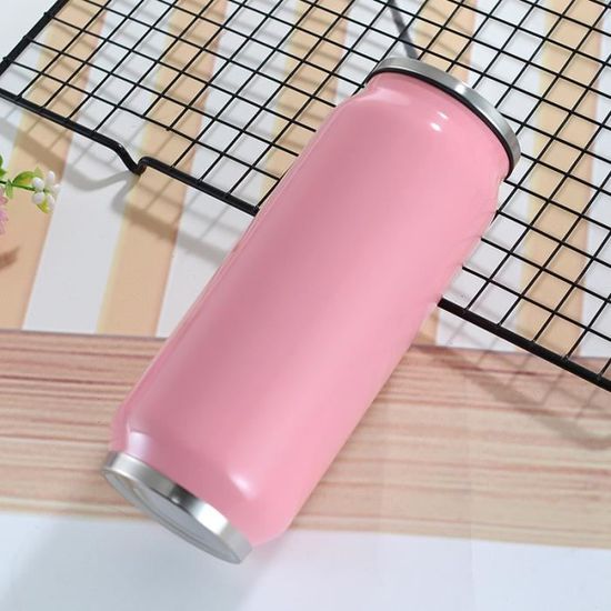 Thermos 500ml Isotherme - Bouteille Inox Avec 3 Tasses - Multicolore - Marque Générique