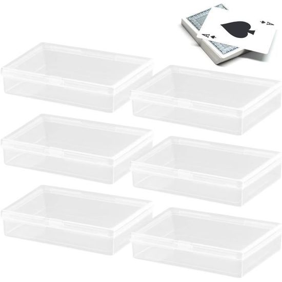 Lot De 6 Boîtes De Rangement Vides En Plastique Pour Cartes À Jouer[n497] - Maison