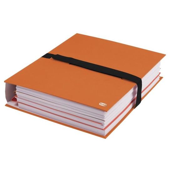 Lot De 10 Pochettes Cartonnées Extensibles - Format 24x32cm | Sangle De Fermeture | 10 Couleurs Assorties