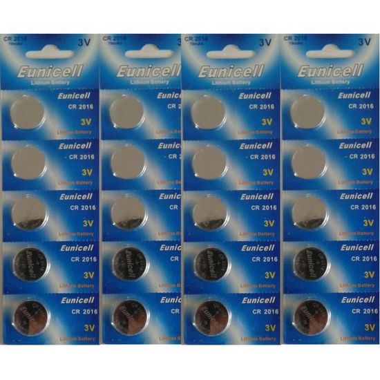 Lot De 20 Piles Lithium Plates CR2450 3V - Marque EUNICELL - Neuf, Expédition Suivie
