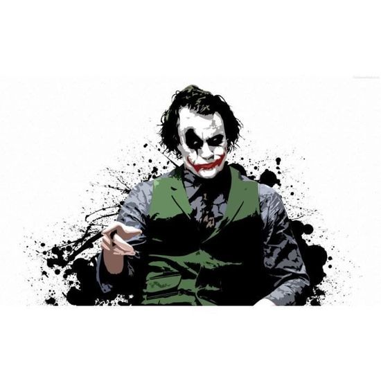 Poster Affiche Joker Batman Mechant Comics Anime Super Hero Art Work 