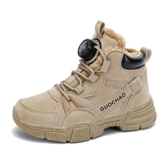 Chaussures Doublure pour Enfants Bottes de Neige d hiver Garcon Fille Antiderapantes Hiver Chaud Sneakers Jaune Cdiscount Chaussures