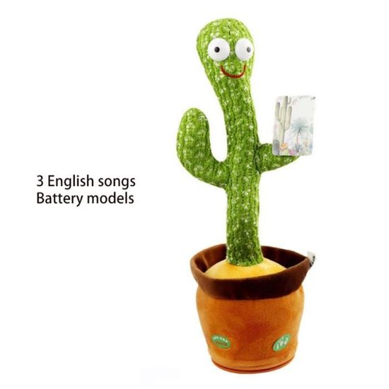 33 cm-13 pouces cactus bébé jouet électrique en peluche poupée cadeau-(modèle de tambour) trois chansons