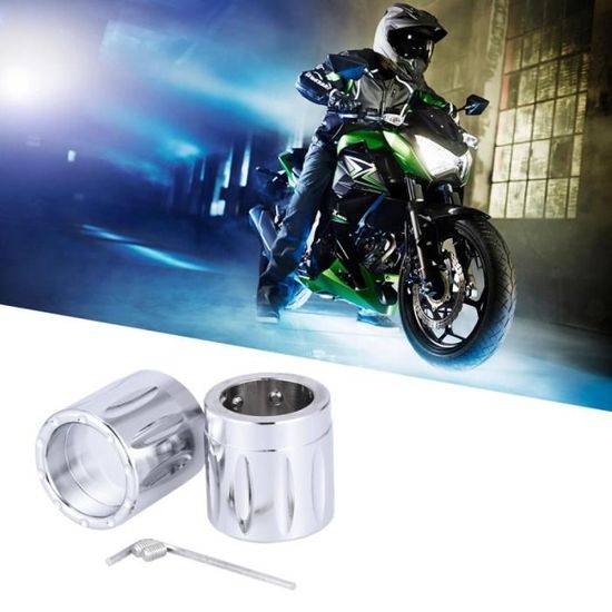 2pcs CNC Aluminium Moto Essieu Crâne Écrou Boulon Capuchon