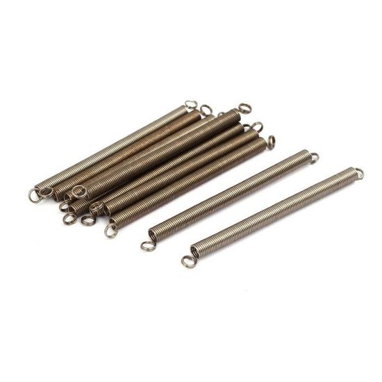 Ressorts De Traction Avec Crochets – 10 Pièces – Fil 1,2 Mm, Diamètre 10 Mm, Longueur 60 Mm – Force 3,2 Kg