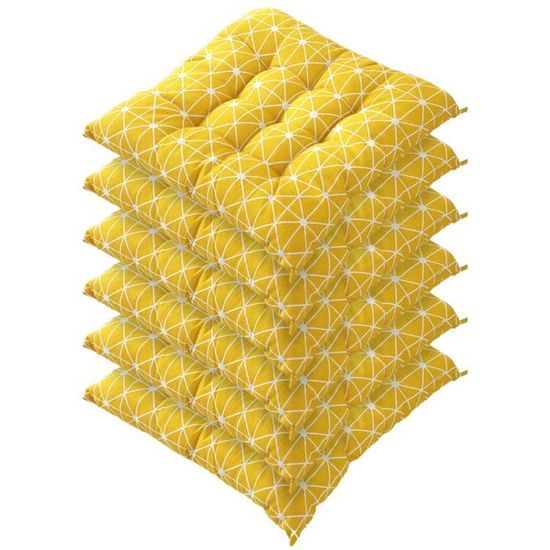 Lot De 2 Galettes De Chaise Mandala 45x45 Cm – Coussins Imprimés Géométriques Doux, Lavables, Intérieur/extérieur