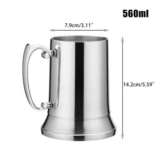 Lot De 2 Tasses En Acier Inoxydable - 5,7x5,7x4 Cm, 70 Ml - Pour Saké, Café, Thé, Shot - Faciles à Nettoyer, Argentées