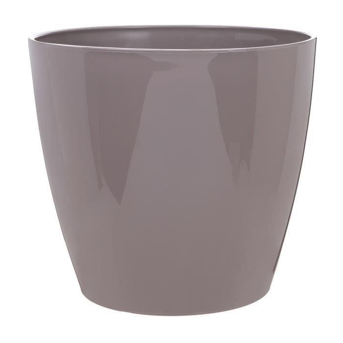 RIVIERA Pot rond Eva New en plastique - Ø 31 cm - 14,5 L - Taupe