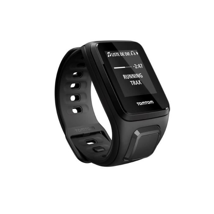 TOMTOM Montre Sport Spark Music - Montre Fitness GPS - Bracelet Fin Noir