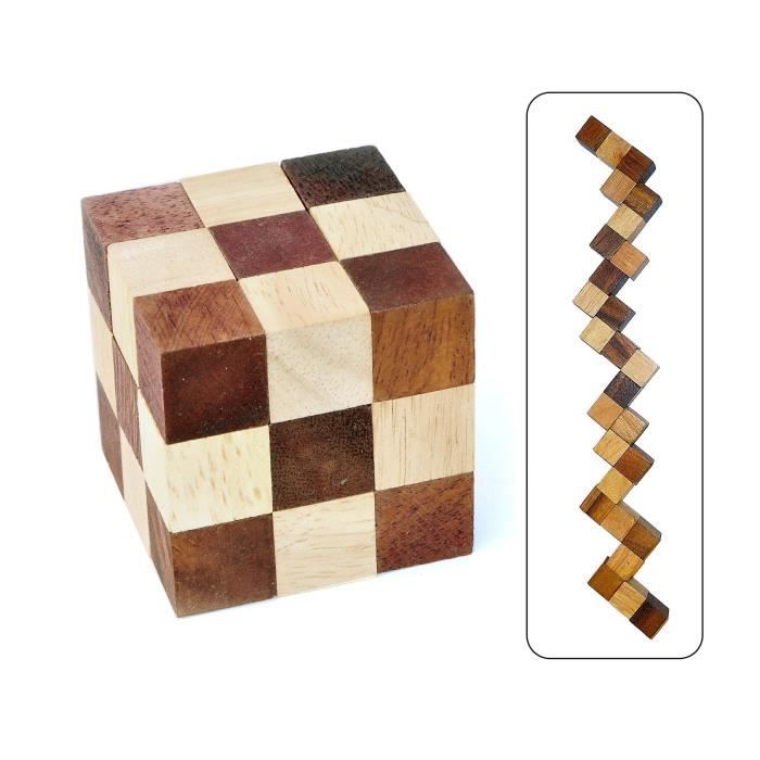 Logica Giochi art. SERPENT - CASSE-TÊTE LOGIQUE 3D - Difficulté 3-5 DIFFICILE - Casse-tête en bois