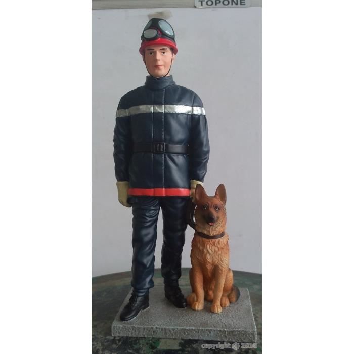 Figurine de décoration en résine : pompier et s…