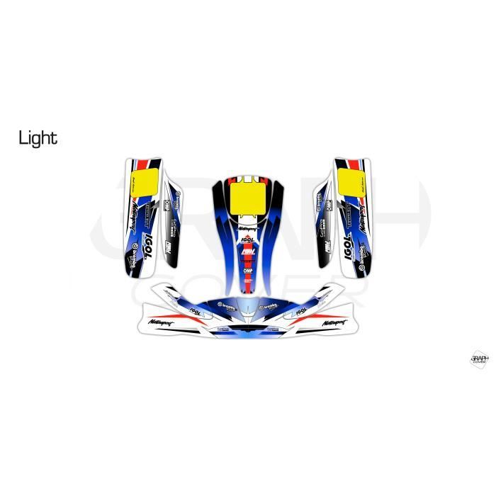 KIT DECO KARTING KG UNICO MODENA BLEU ROUGE
