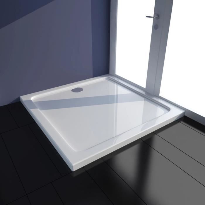 Receveur de douche carré ABS Blanc 80 x 80 cm