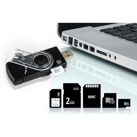 Lecteur USB Universel 14 En 1 Pour Carte SIM Et SD