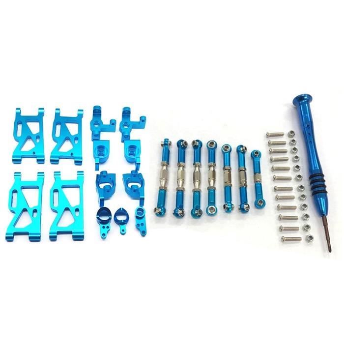 Bleu - Base de bras oscillant de direction en métal, tige de traction Servo, pour WLtoys 1:14 144001 RC, pièc