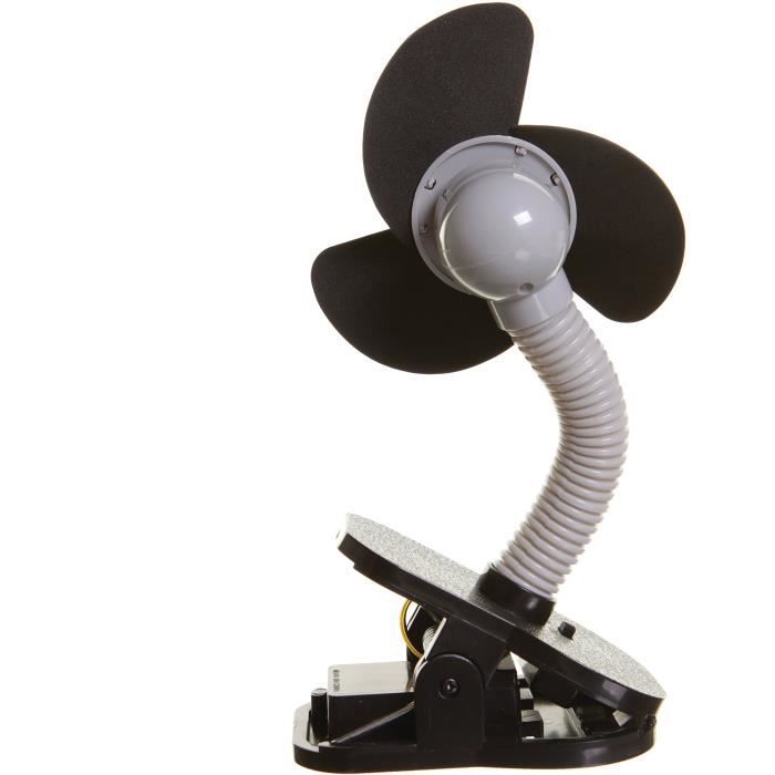 DREAMBABY® VENTILATEUR DE POUSSETTE À CLIPSER - GRIS ET NOIR