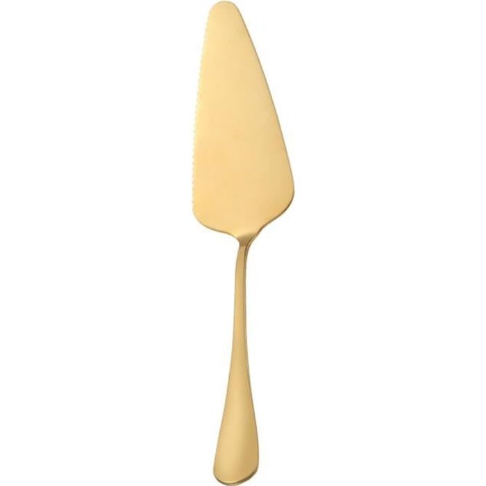 Pelles à Tarte INOX, Pelle à Gateau/Pizza/Fromage en Acier Inoxydable pour Mariages Anniversaires Fête d'or 22.5*4.8CM