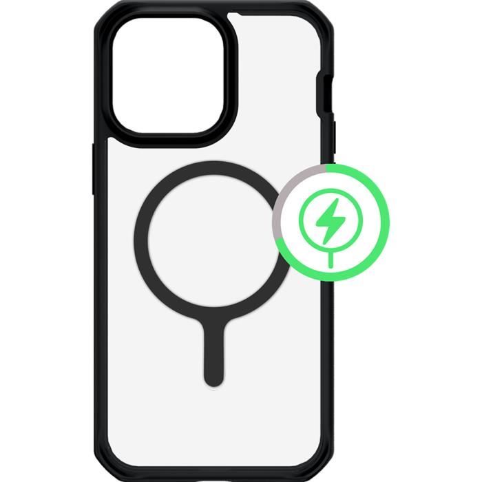 Coque Renforcée Apple iPhone 14 Pro Max Compatible MagSafe Hybrid Solid Transparente Noire Itskins