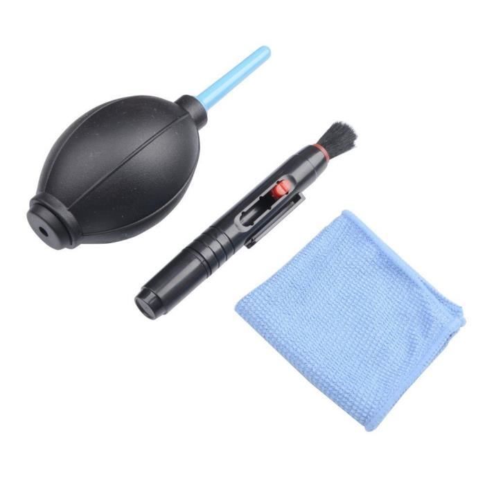 3en1 camera Lens Kit nettoyage lentille Stylo Brosse peluches Air Blower
