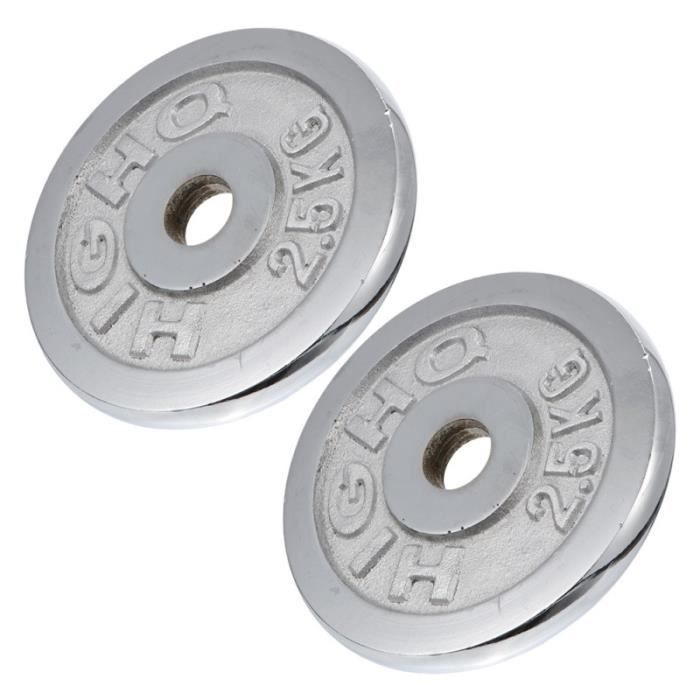 2pcs Barbell Plaques à un trou de poignée de poids ) BARRE - HALTERE - POIDS