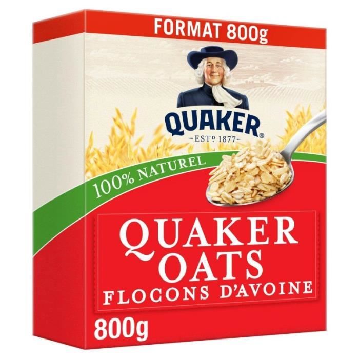 QUAKER OATS - Oats Flocons D'Avoine 800G - Lot De 4